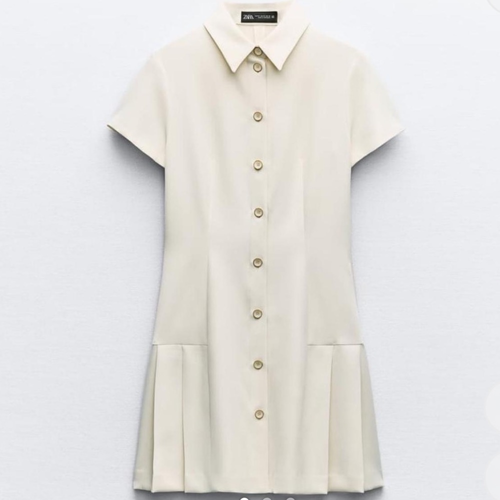 NWT- Zara cream dress- Size M